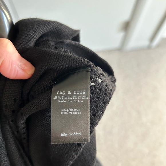 Rag & Bone size small raglan pullover, color black, new with tags - Picture 2 of 5